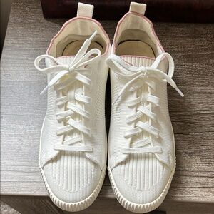 Vivaia  White Knit Sneakers for Women